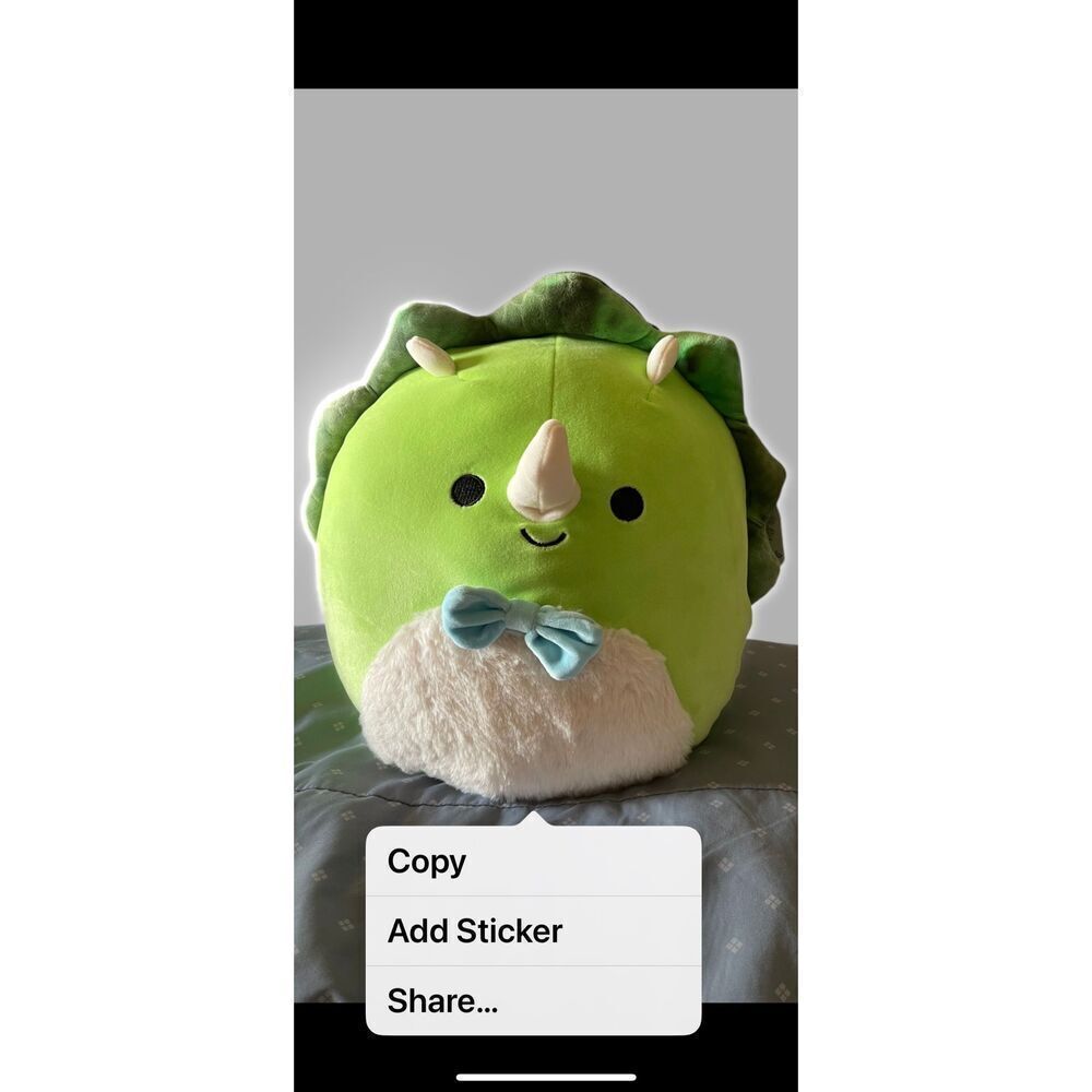 New Squishmallows Green Tristan The Triceratops Plush Stuffed Animal 16"